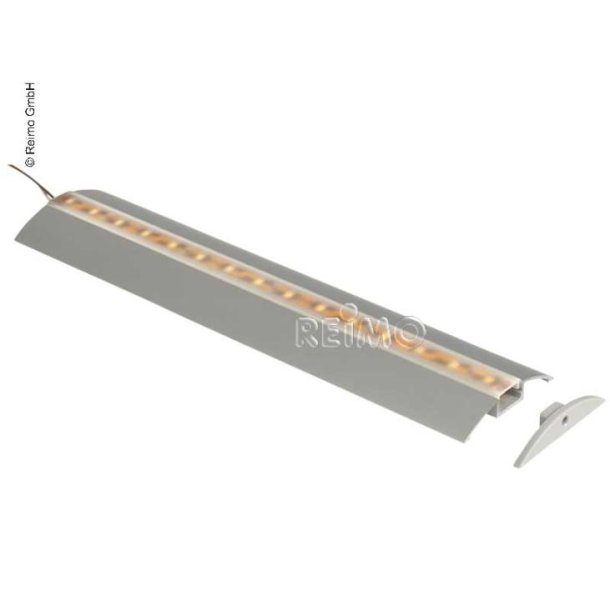 2 stk. endestykker til halvrund aluminiums-profil til LED-bånd - passer til varenr. 829992